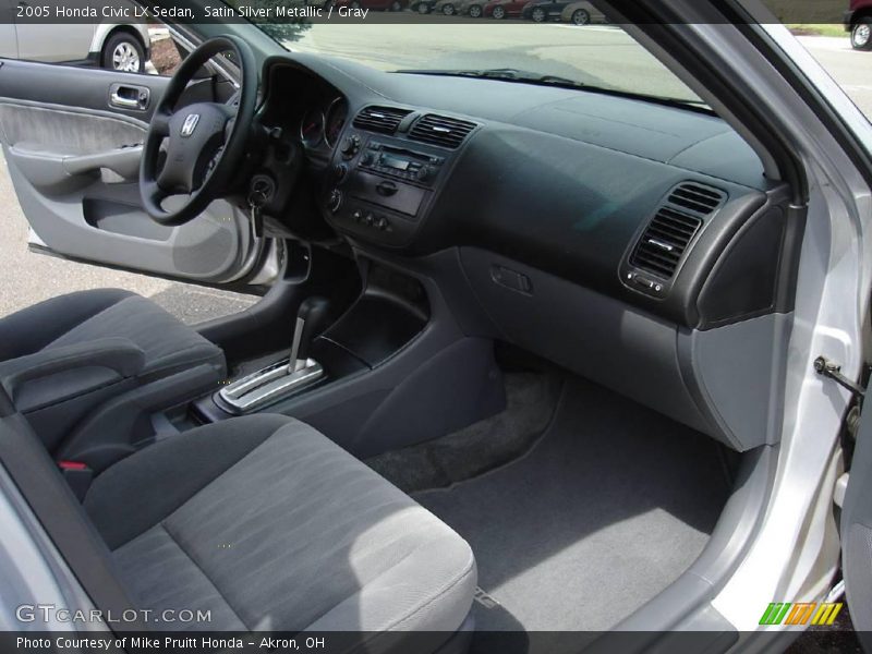 Satin Silver Metallic / Gray 2005 Honda Civic LX Sedan