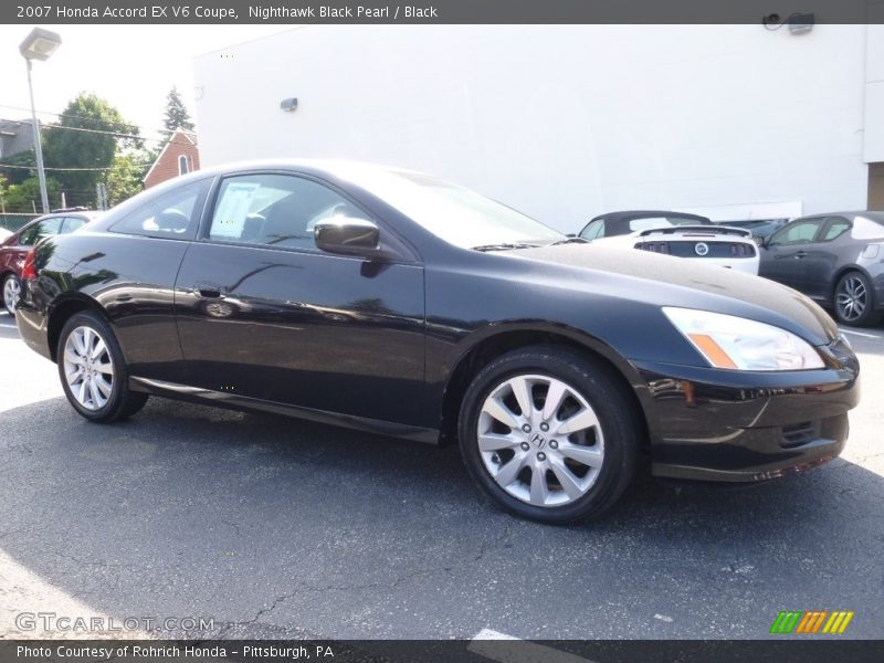 Nighthawk Black Pearl / Black 2007 Honda Accord EX V6 Coupe