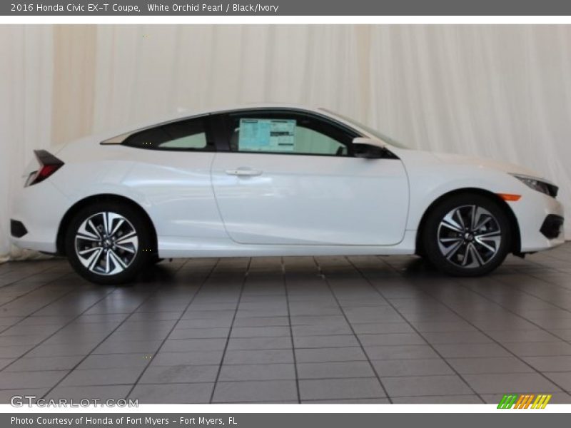 White Orchid Pearl / Black/Ivory 2016 Honda Civic EX-T Coupe