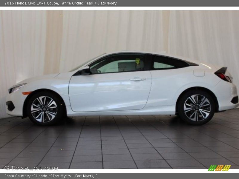White Orchid Pearl / Black/Ivory 2016 Honda Civic EX-T Coupe