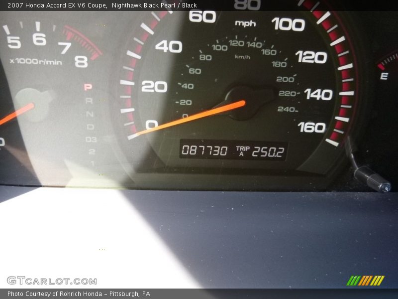 Nighthawk Black Pearl / Black 2007 Honda Accord EX V6 Coupe