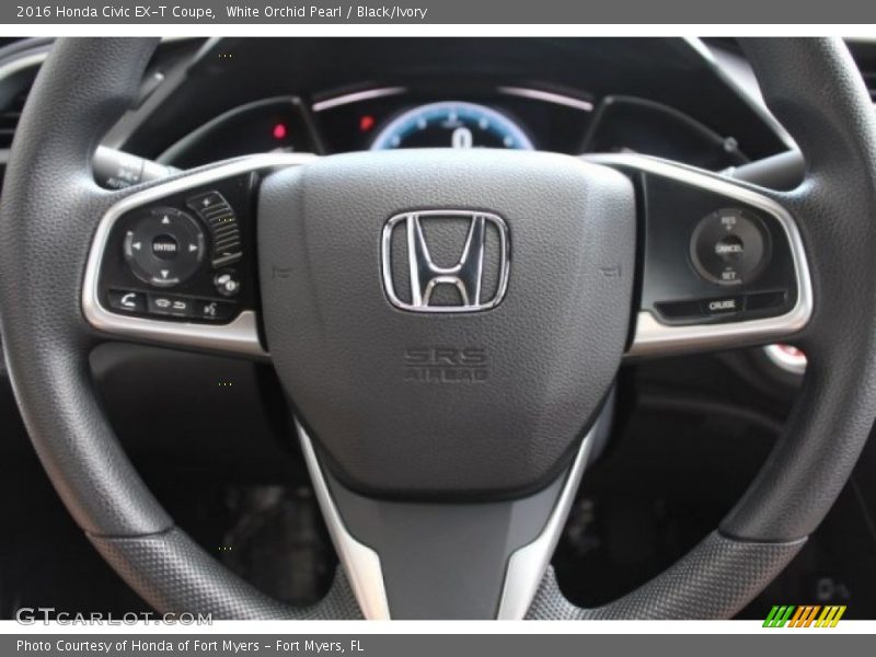 White Orchid Pearl / Black/Ivory 2016 Honda Civic EX-T Coupe