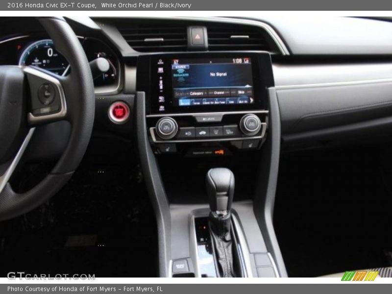 White Orchid Pearl / Black/Ivory 2016 Honda Civic EX-T Coupe