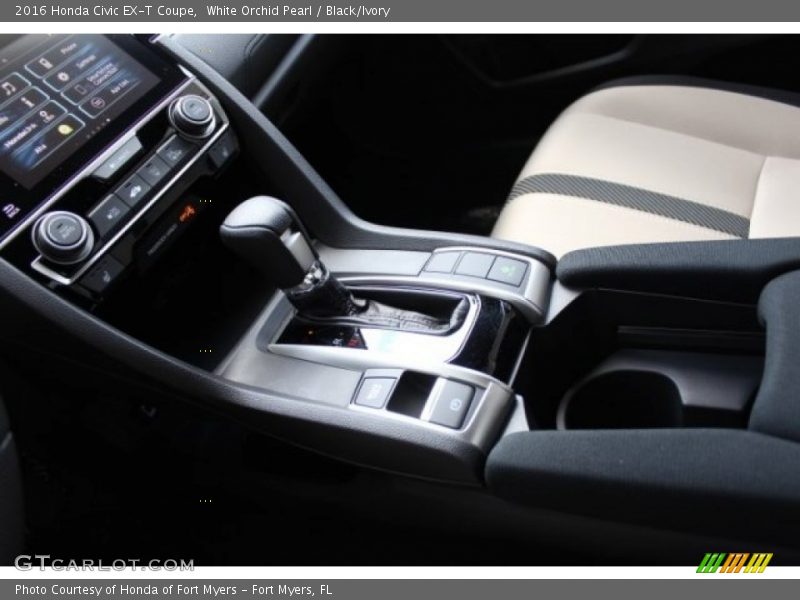 White Orchid Pearl / Black/Ivory 2016 Honda Civic EX-T Coupe