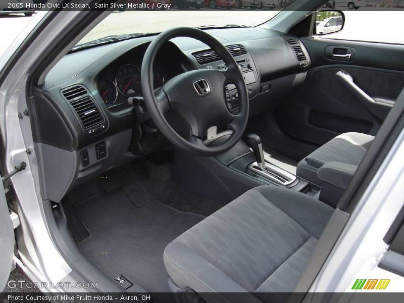 Satin Silver Metallic / Gray 2005 Honda Civic LX Sedan