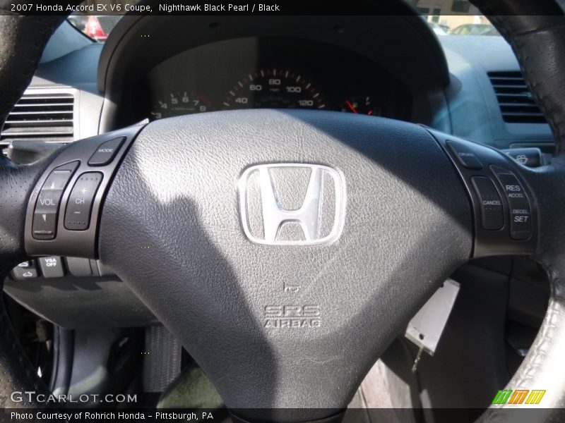Nighthawk Black Pearl / Black 2007 Honda Accord EX V6 Coupe