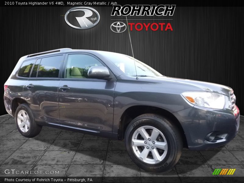 Magnetic Gray Metallic / Ash 2010 Toyota Highlander V6 4WD