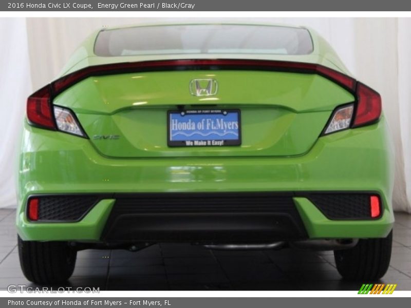 Energy Green Pearl / Black/Gray 2016 Honda Civic LX Coupe