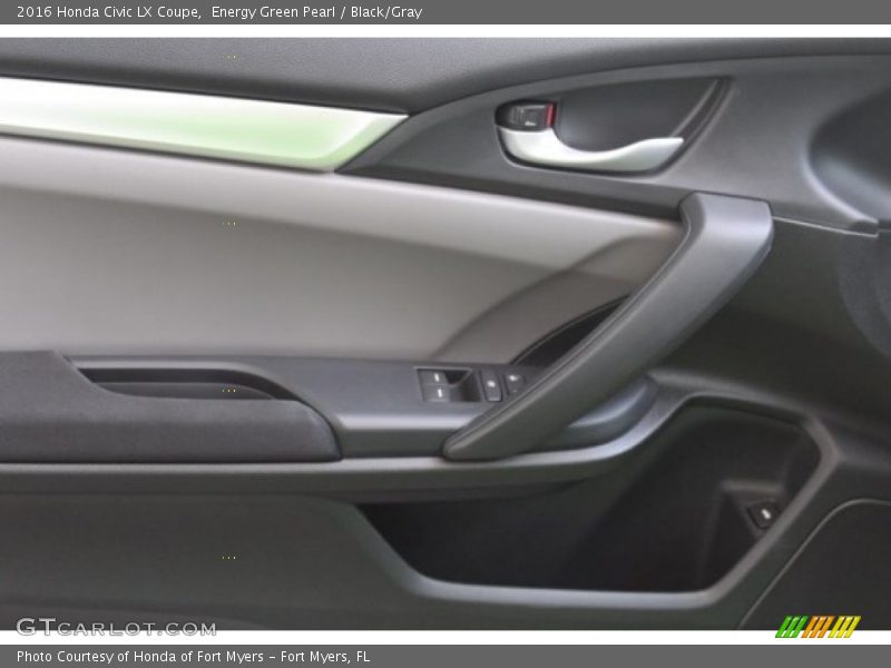 Energy Green Pearl / Black/Gray 2016 Honda Civic LX Coupe
