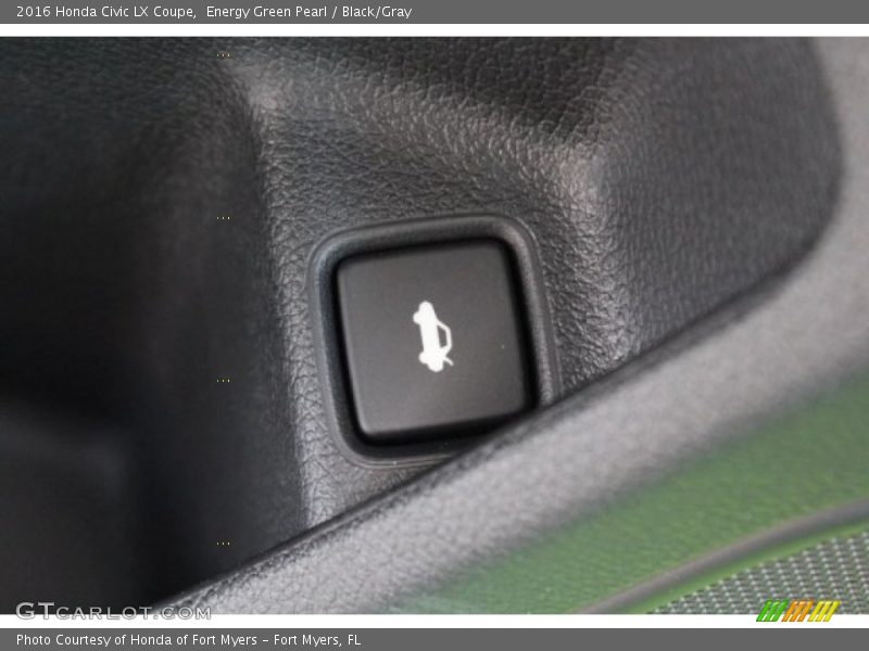 Energy Green Pearl / Black/Gray 2016 Honda Civic LX Coupe