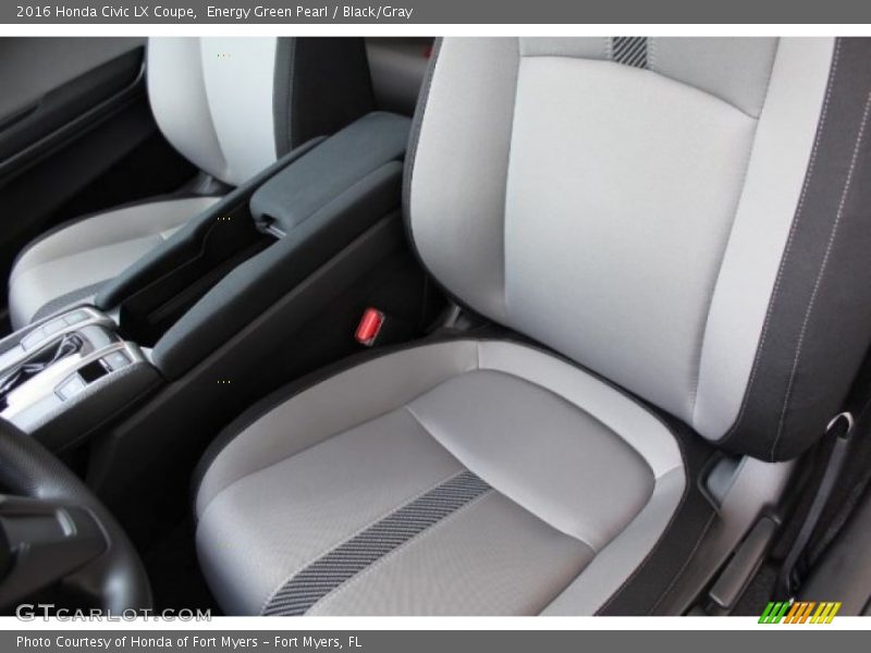 Energy Green Pearl / Black/Gray 2016 Honda Civic LX Coupe