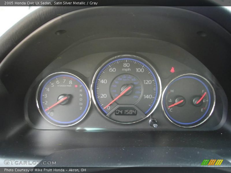 Satin Silver Metallic / Gray 2005 Honda Civic LX Sedan