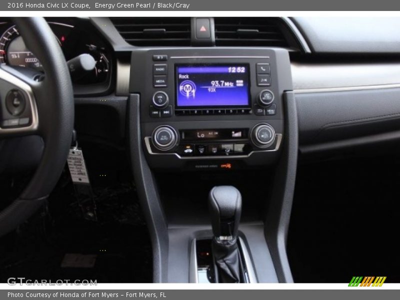 Energy Green Pearl / Black/Gray 2016 Honda Civic LX Coupe
