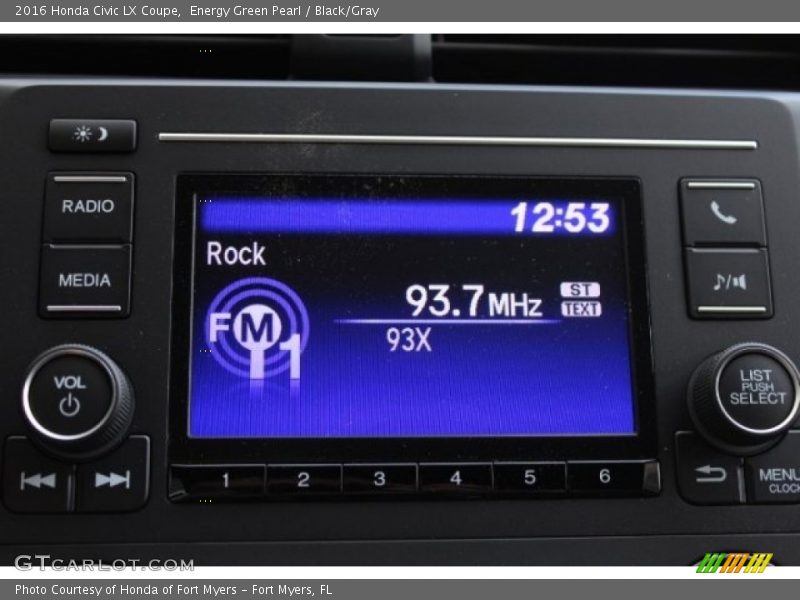 Energy Green Pearl / Black/Gray 2016 Honda Civic LX Coupe