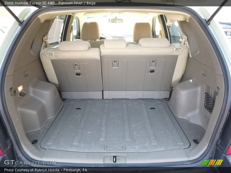 Platinum Silver / Beige 2008 Hyundai Tucson SE 4WD