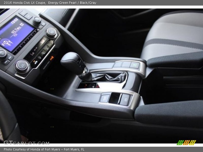 Energy Green Pearl / Black/Gray 2016 Honda Civic LX Coupe