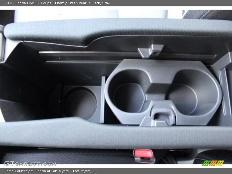 Energy Green Pearl / Black/Gray 2016 Honda Civic LX Coupe