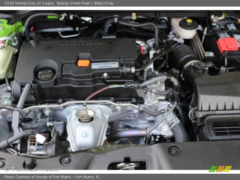 Energy Green Pearl / Black/Gray 2016 Honda Civic LX Coupe