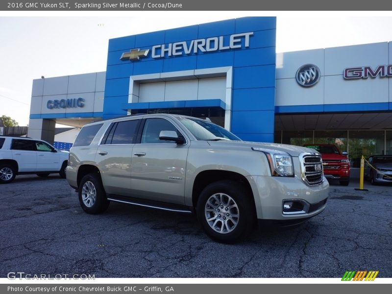 Sparkling Silver Metallic / Cocoa/Dune 2016 GMC Yukon SLT