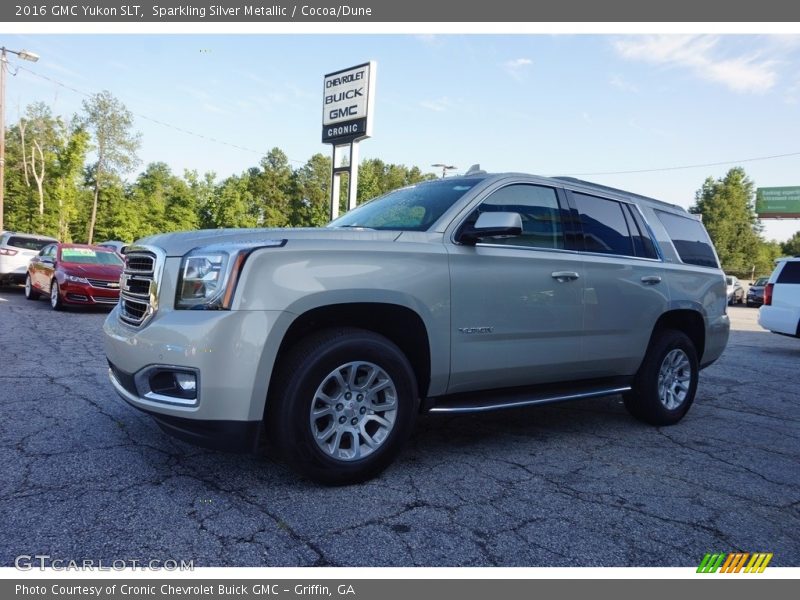 Sparkling Silver Metallic / Cocoa/Dune 2016 GMC Yukon SLT