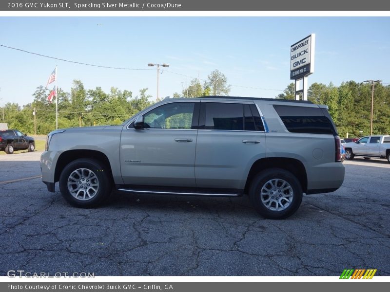 Sparkling Silver Metallic / Cocoa/Dune 2016 GMC Yukon SLT