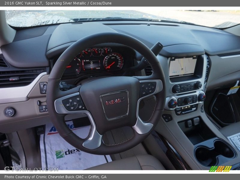 Sparkling Silver Metallic / Cocoa/Dune 2016 GMC Yukon SLT