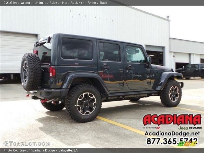 Rhino / Black 2016 Jeep Wrangler Unlimited Rubicon Hard Rock 4x4