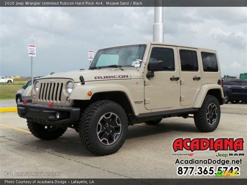 Mojave Sand / Black 2016 Jeep Wrangler Unlimited Rubicon Hard Rock 4x4