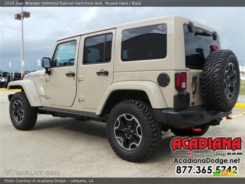 Mojave Sand / Black 2016 Jeep Wrangler Unlimited Rubicon Hard Rock 4x4