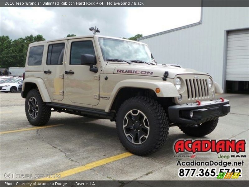 Mojave Sand / Black 2016 Jeep Wrangler Unlimited Rubicon Hard Rock 4x4