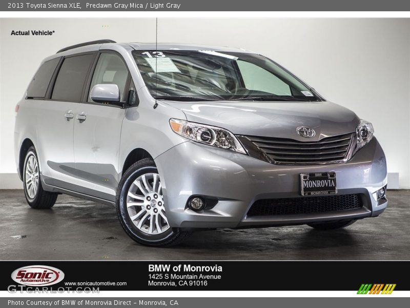 Predawn Gray Mica / Light Gray 2013 Toyota Sienna XLE