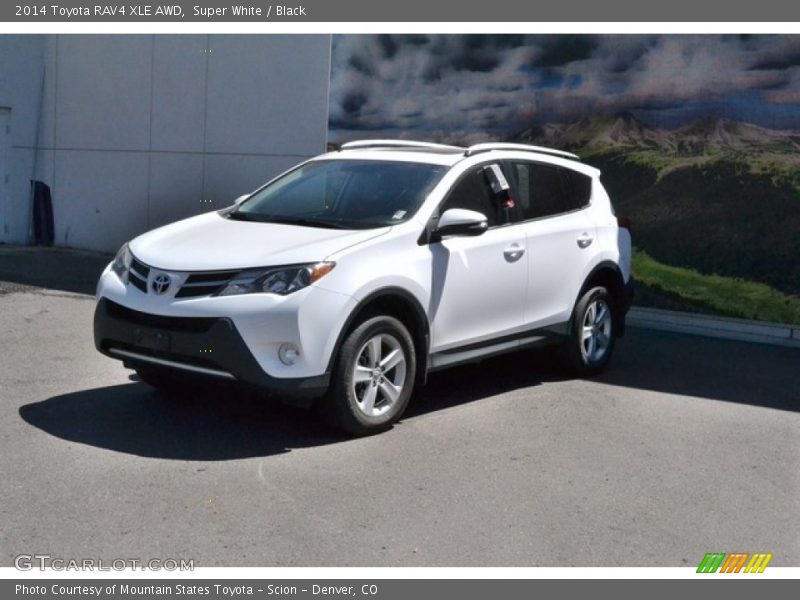 Super White / Black 2014 Toyota RAV4 XLE AWD