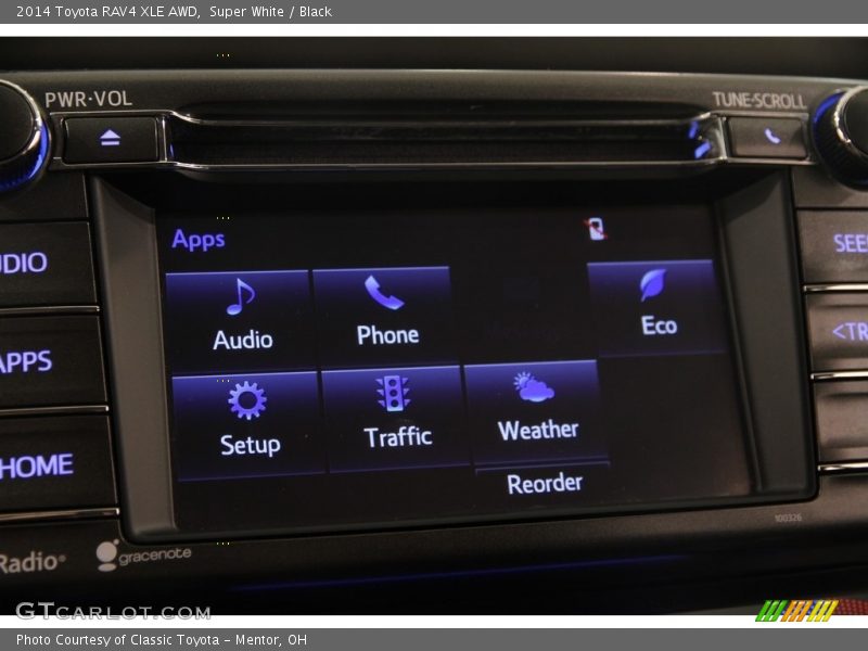 Super White / Black 2014 Toyota RAV4 XLE AWD