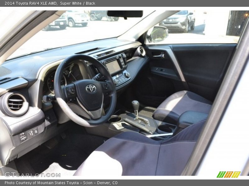 Super White / Black 2014 Toyota RAV4 XLE AWD