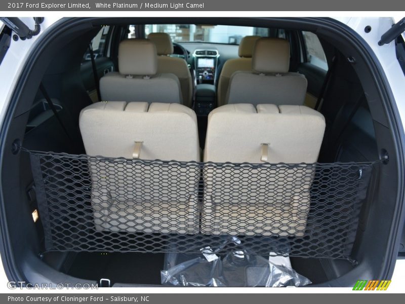 White Platinum / Medium Light Camel 2017 Ford Explorer Limited