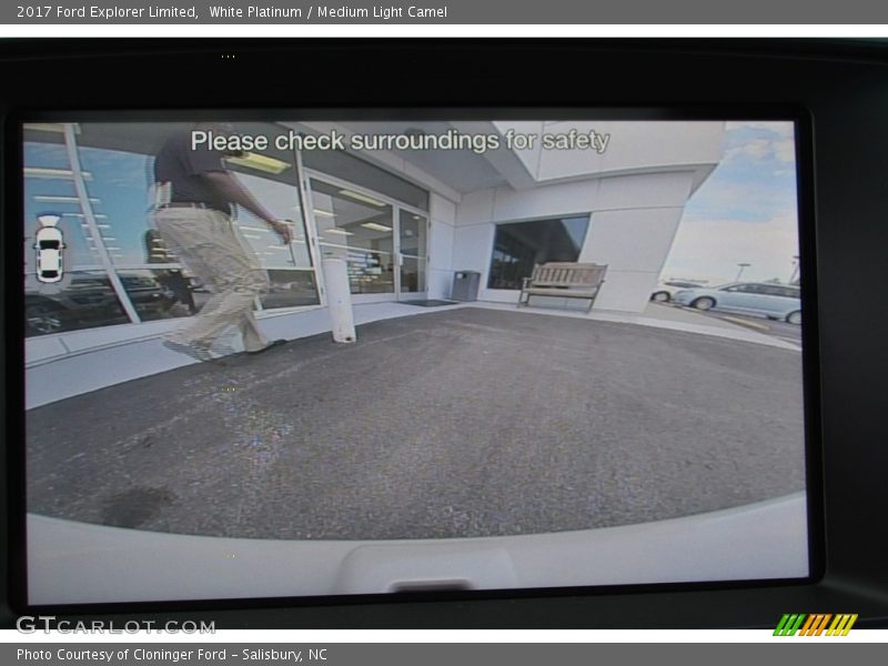 White Platinum / Medium Light Camel 2017 Ford Explorer Limited