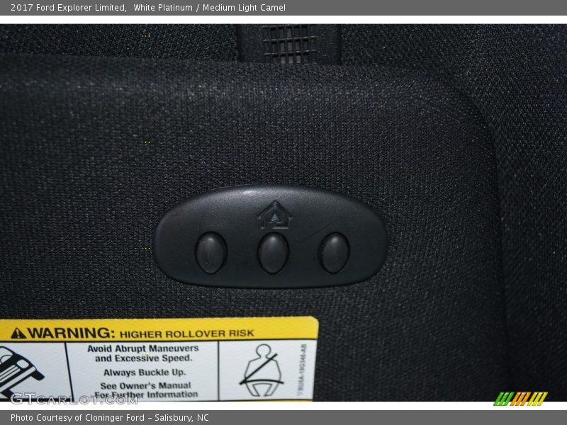 White Platinum / Medium Light Camel 2017 Ford Explorer Limited