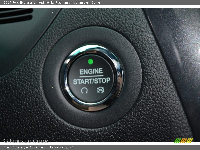 White Platinum / Medium Light Camel 2017 Ford Explorer Limited