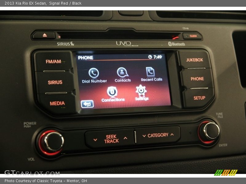 Signal Red / Black 2013 Kia Rio EX Sedan