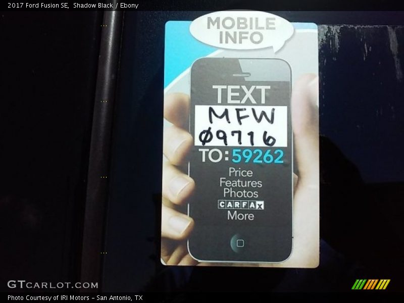 Shadow Black / Ebony 2017 Ford Fusion SE