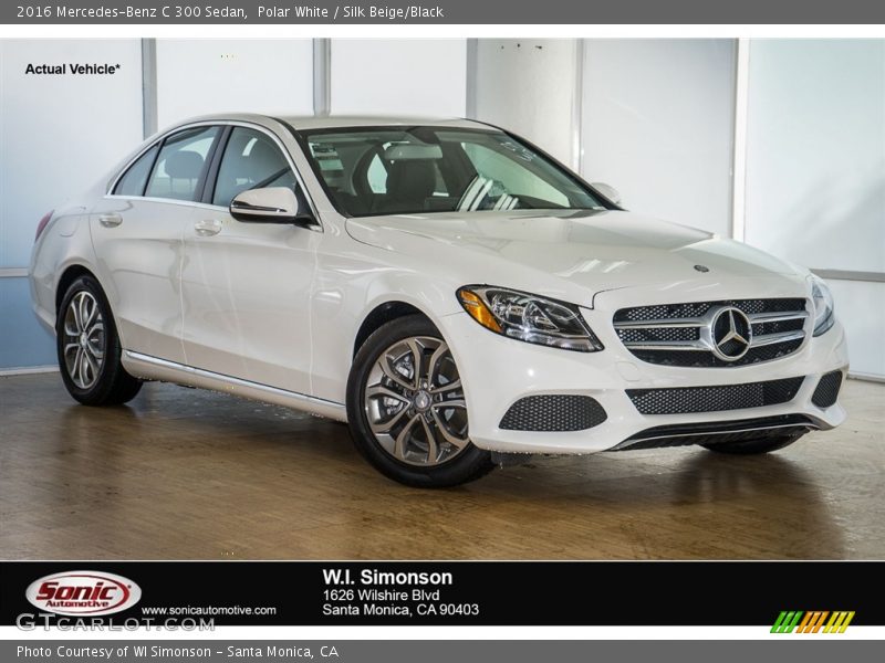 Polar White / Silk Beige/Black 2016 Mercedes-Benz C 300 Sedan