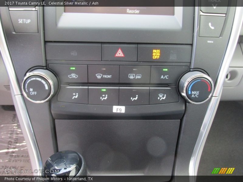 Controls of 2017 Camry LE