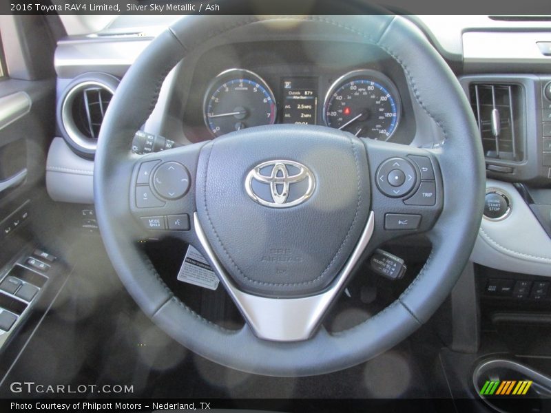 Silver Sky Metallic / Ash 2016 Toyota RAV4 Limited