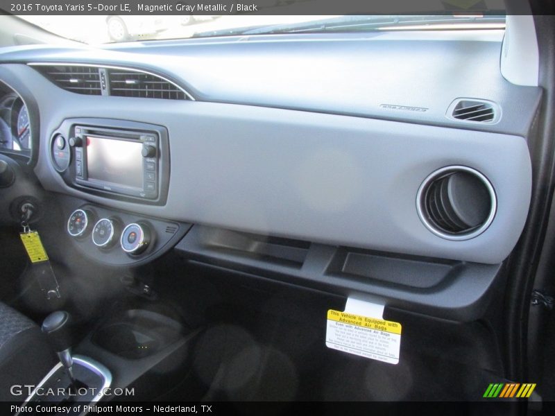 Magnetic Gray Metallic / Black 2016 Toyota Yaris 5-Door LE