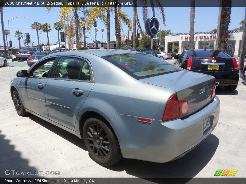 Imperial Blue Metallic / Titanium Gray 2008 Chevrolet Malibu LS Sedan