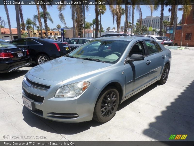 Imperial Blue Metallic / Titanium Gray 2008 Chevrolet Malibu LS Sedan