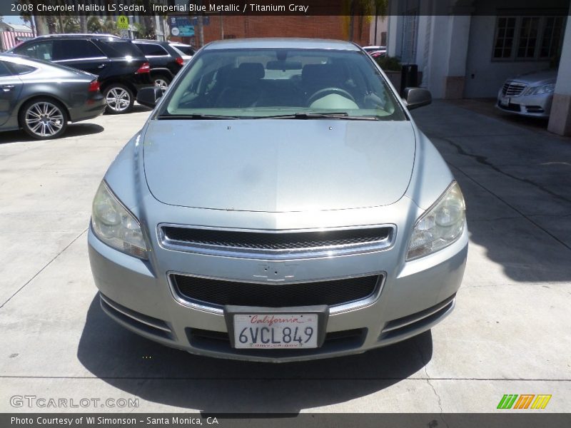 Imperial Blue Metallic / Titanium Gray 2008 Chevrolet Malibu LS Sedan