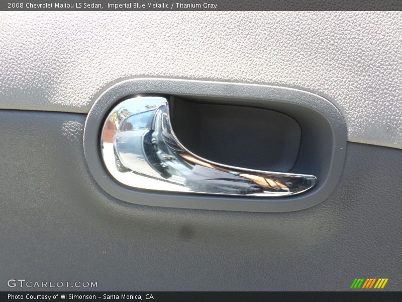 Imperial Blue Metallic / Titanium Gray 2008 Chevrolet Malibu LS Sedan