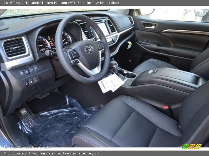 Shoreline Blue Pearl / Black 2016 Toyota Highlander Limited Platinum AWD