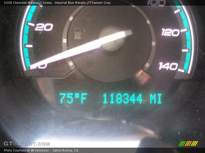Imperial Blue Metallic / Titanium Gray 2008 Chevrolet Malibu LS Sedan